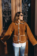 Veste en laine marron