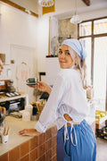 Chemise Lou à carreaux blanc et bleu