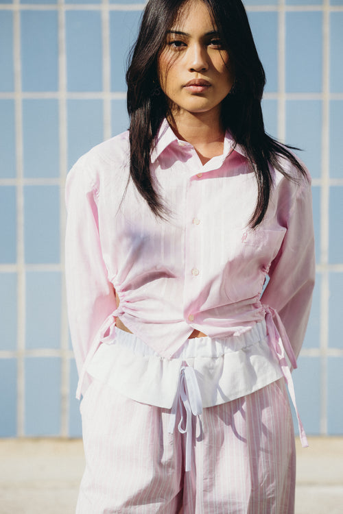 Lou upcycled pink shirt