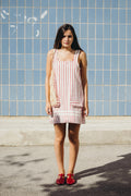 Striped terrycloth dress