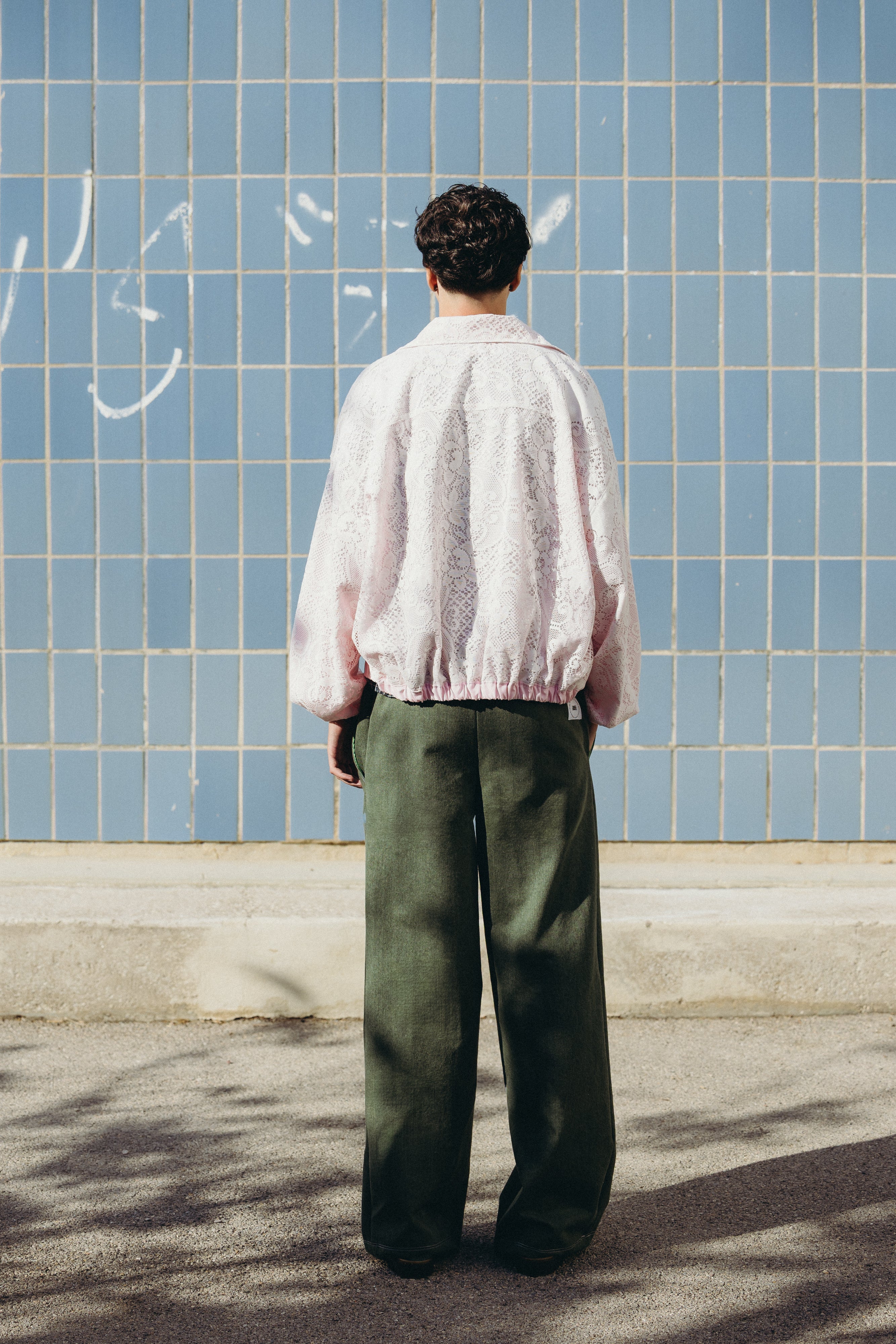 Veste bomber en dentelles
