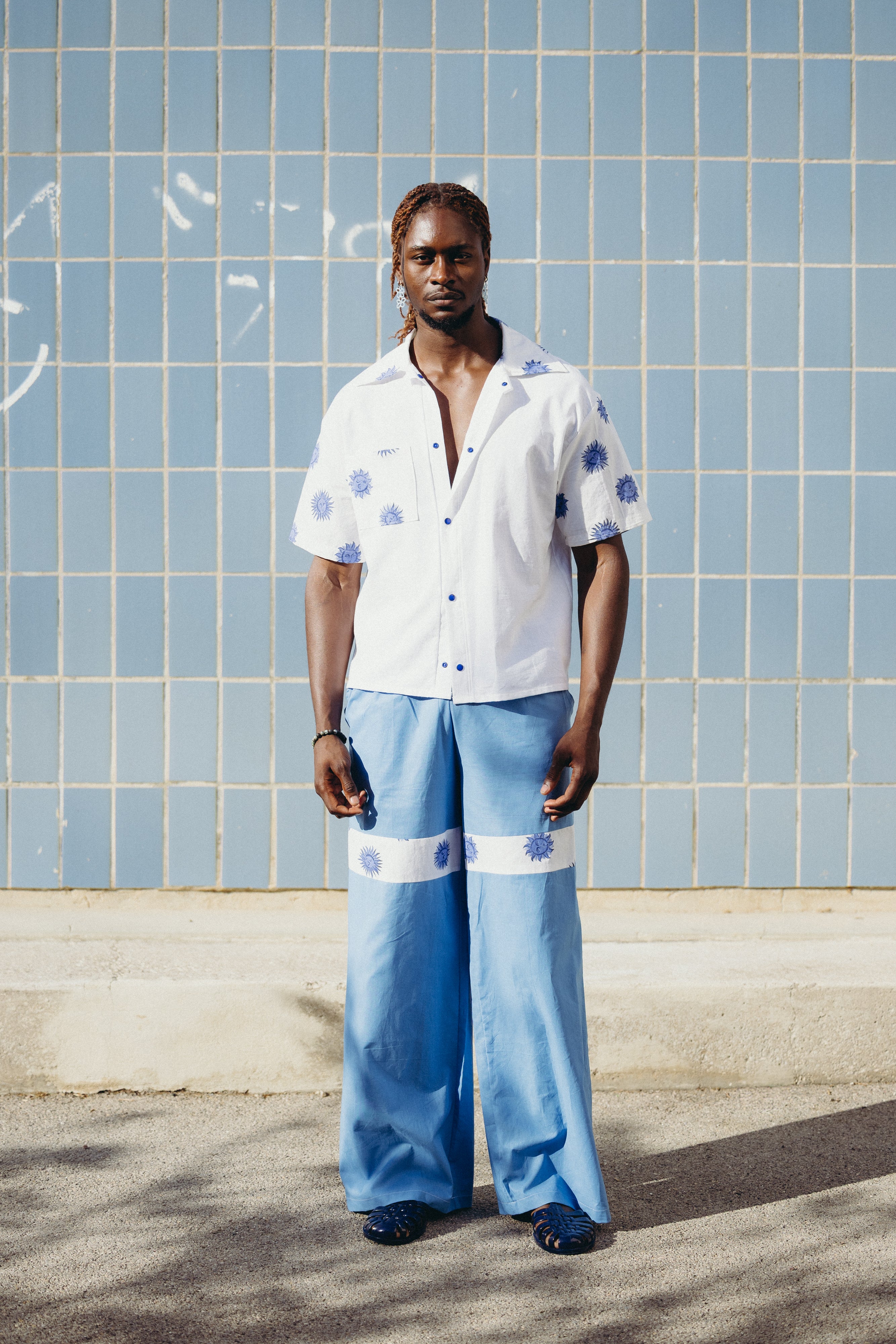 Chemise à motifs soleil