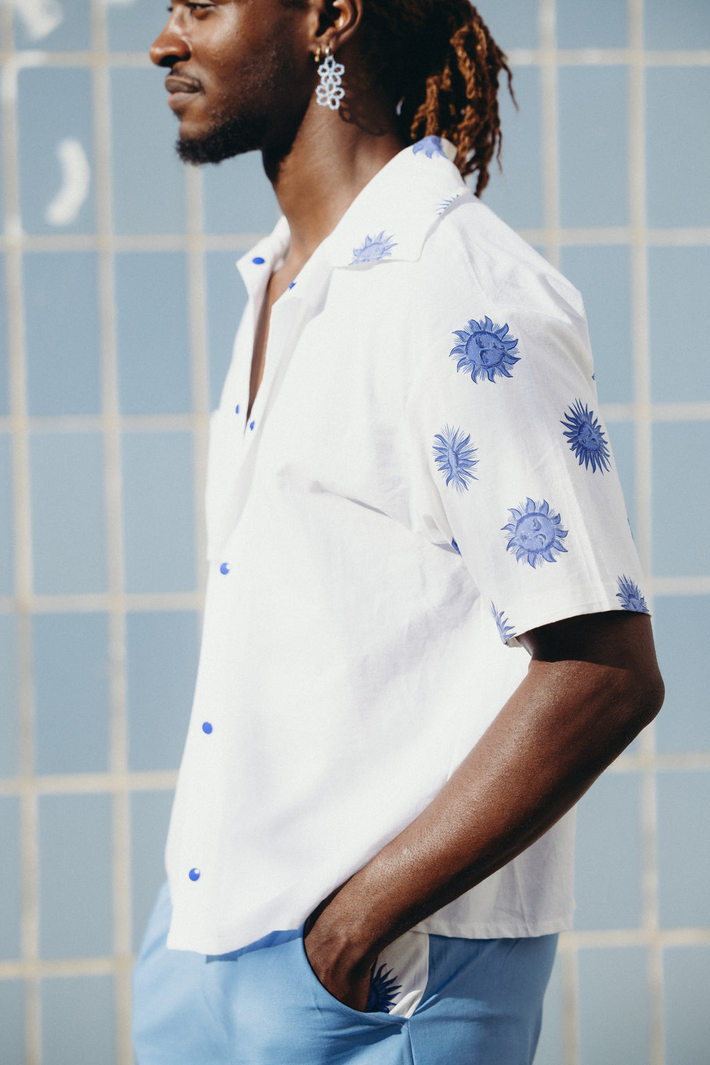 Chemise à motifs soleil