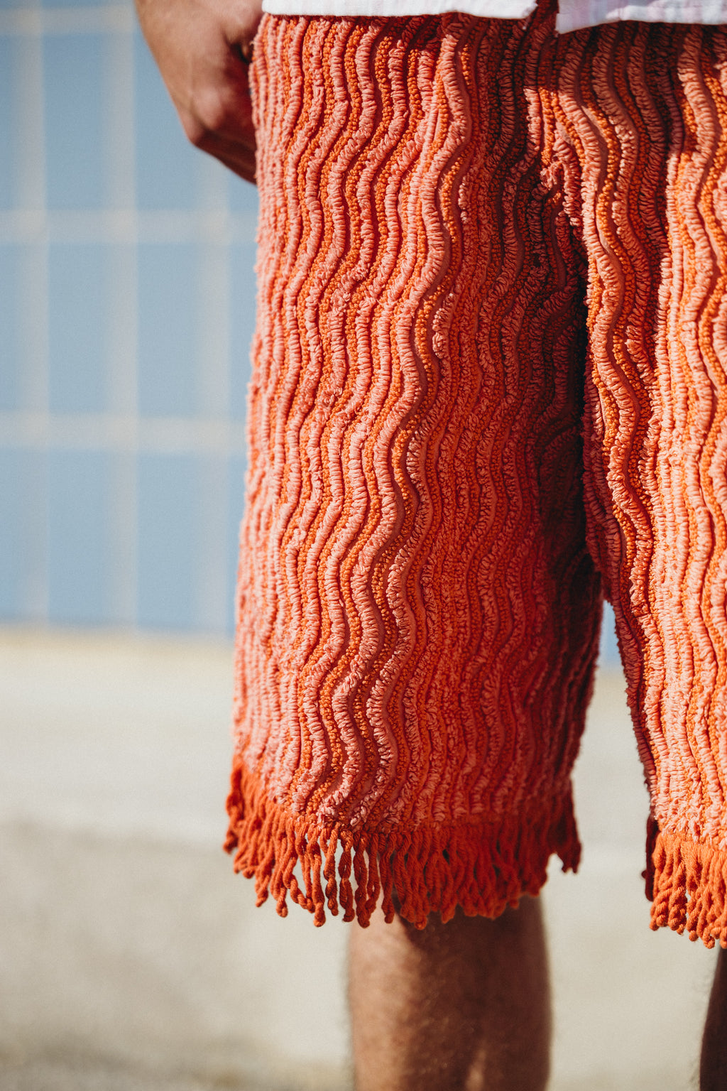 Orange Bermuda shorts