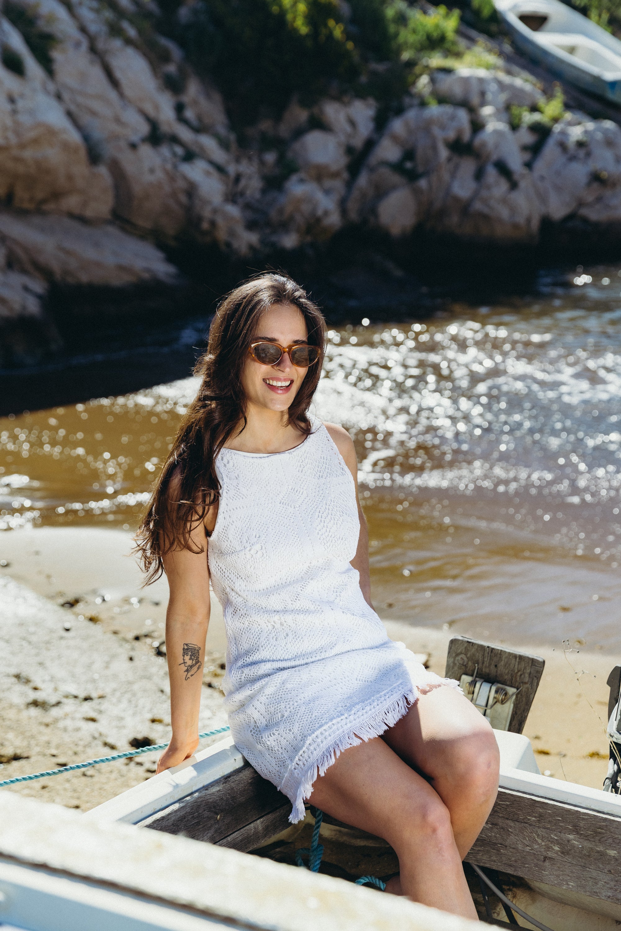 Robe en crochet upcyclée