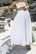 Jupe portefeuille longue blanche