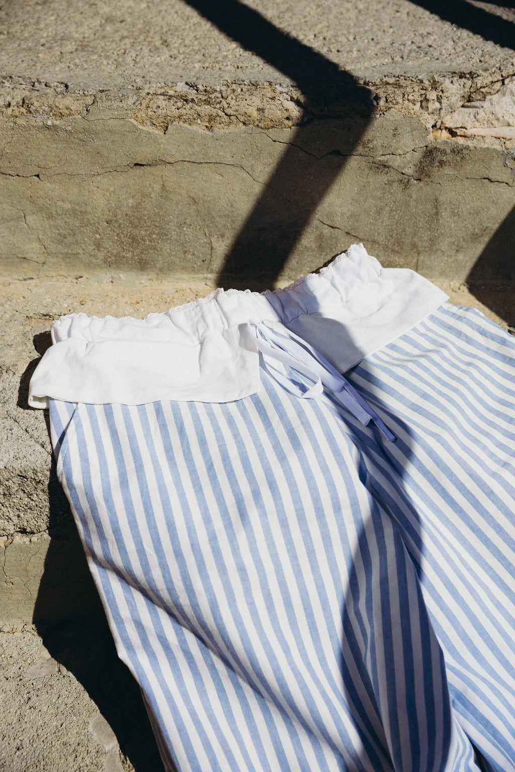 Pantalon Zoe à rayures bleu